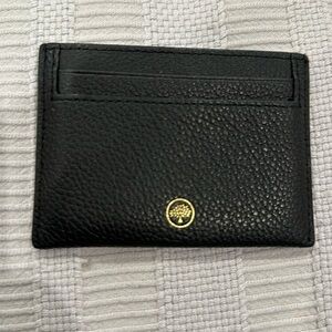 EUC Mulberry credit card slip black leather with gold details